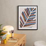 "Abstract Palm Leaf" - Art Print in Cinnamon by Iveta Angelova - In a Room