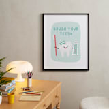 "Fresh & Clean" - Art Print in Mint by Annie Holmquist - In a Room