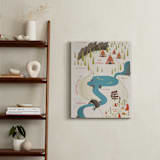 "Adventure Map" - Personalized Art Print in Crimson by Grace Kreinbrink - In a Room