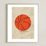 "Let us play basketball" - Art Print in Indoor Court by Susanne Kasielke - Framed