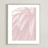 "Soft Palm Top" - Art Print in blush pink by Owl and Toad - Framed