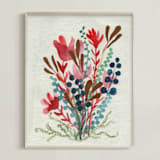 "Floral 2" - Art Print in Red by Aspa Gika - Framed