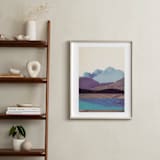 "Peaceful Valley" - Art Print in Mountain Mist by Field and Sky - In a Room