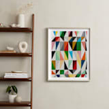 "Triangle Grid" - Art Print in Bone by Jane Clark - In a Room