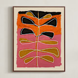 "Underground Opera" - Art Print in Rosebud by Deborah Velasquez - Framed Canvas