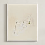 "Spring Abstract Diptych II" - Art Print in Cream by Caryn Owen - Framed Canvas