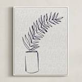 "Arcing not falling" - Art Print in Dark Indigo Blue by Holly Rose - Framed Canvas