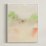 "A Secret Garden II" - Art Print in Beige by M Gloria Hunter - Framed Canvas