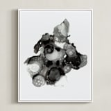 "Single Plasma" - Art Print in Monochrome by AT ORIGINALS - Framed Canvas