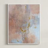 "Burning Me Up" - Art Print in Terracotta Pink by Christine Olmstead - Framed Canvas