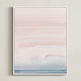 "Cascading Sky" - Art Print in Blush Pink by Little Valley Studio - Framed Canvas
