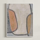 "calm distress" - Art Print in beachy grey by Kate Cawood - Framed Canvas