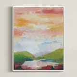 "Leaving Ojai" - Art Print in Vibrant Pink by sue prue - Framed Canvas