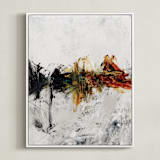 "Le Mirage" - Art Print in Black Grey by Carmen Guedez - Framed Canvas