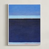 "Deep Blue Bay" - Art Print in Deep Blue Sea by Carol C. Young - Framed Canvas