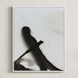 "Playful inks" - Art Print in black and white by Svitlana Martynjuk - Framed Canvas