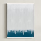 "Rain Storm I" - Art Print in Emerald Green by Deb Presutto - Framed Canvas