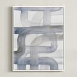 "Piping 3" - Art Print in Gray Tones by Kim Colthurst Johnson - Framed Canvas