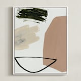 "Shape Shifters" - Art Print in clay salt by Lauren Packard - Framed Canvas