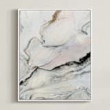 "Beneath the Layers" - Art Print in Pewter by Melanie Severin - Framed Canvas