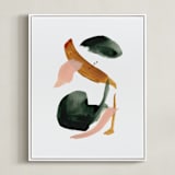 "Calm Forest No.18" - Art Print in Forest Green by Cait Courneya - Framed Canvas