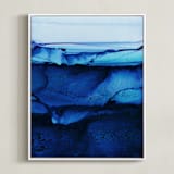 "Midnight Canyon" - Art Print in Midnight Blue by Rebecca Rueth - Framed Canvas