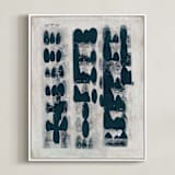 "Domino Effect" - Art Print in Deep Sea by Lorent and Leif - Framed Canvas