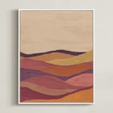 "Desert layers" - Art Print in Rosewood by Annie Shapiro - Framed Canvas