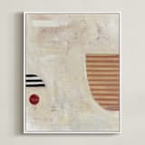 "DROP THE BALL" - Art Print in Cream by Keren Toledano - Framed Canvas