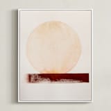 "Stoic 012" - Art Print in Sunrise Umber by jinseikou - Framed Canvas