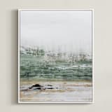 "The Forest for the Trees" - Art Print in Forest Green by Karen Kaul - Framed Canvas