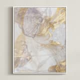 "Soft Shimmer No. 2" - Art Print in Soft Lavender Gold by Julia Contacessi - Framed Canvas
