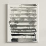 "Abstract Watercolor 90" - Art Print in Black by Ekaterina Romanova - Framed Canvas