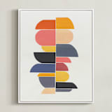 "summer totem" - Art Print in retro summer by Chris Rossi - Framed Canvas