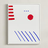 "Wanderer 4" - Art Print in Berry by Orasie - Framed Canvas