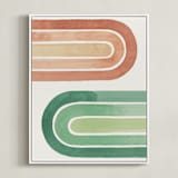 "Double Rainbow" - Art Print in Desert by Pink House Press - Framed Canvas