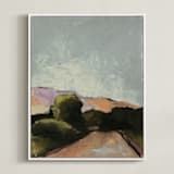 "Road Trip 2" - Art Print in Mint Green by Lynne Millar - Framed Canvas