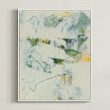 "Emerald Waltz" - Art Print in Vibrant Gold by Grayling - Framed Canvas