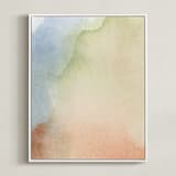 "Somewhere" - Art Print in Warm Pale Green by Artsy Canvas Girl Designs - Framed Canvas