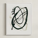 "Black 01" - Art Print in Black - beige by Catilustre - Framed Canvas