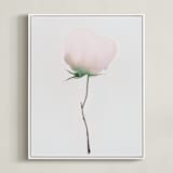"Budding Peony" - Art Print in Pale Peony by jinseikou - Framed Canvas