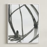 "Plant Cell 4" - Art Print in Black and White by Mary Gaspar - Framed Canvas
