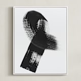 "Swash" - Art Print in Charcoal by MinimalType - Framed Canvas