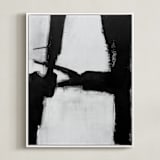 "Gentle Embrace" - Art Print in Black and White by Ilana Greenberg - Framed Canvas