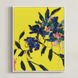 "Sunwards" - Art Print in Marigold by Sonal Nathwani - Framed Canvas