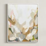 "Slopes" - Art Print in Straw by Melanie Severin - Framed Canvas