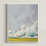 "Mid-summertime" - Art Print in Golden Yellow by Emily Jeffords - Framed Canvas