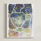 "freckle topography" - Art Print in Steel Blue by Kelly Place - Framed Canvas