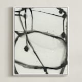 "Plant Cell 3" - Art Print in Black and White by Mary Gaspar - Framed Canvas