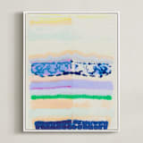 "Happy Inside" - Art Print in Apricot Sunshine by HAPI ART - Framed Canvas